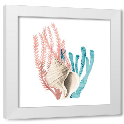 Coral Cove 2 White Modern Wood Framed Art Print by Kimberly, Allen