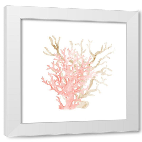 Coral Cove 3 White Modern Wood Framed Art Print by Kimberly, Allen