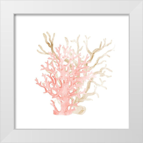 Coral Cove 3 White Modern Wood Framed Art Print by Kimberly, Allen