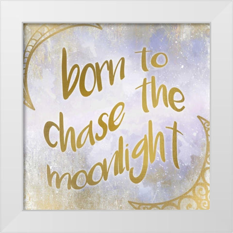 Born to Chase White Modern Wood Framed Art Print by Allen, Kimberly