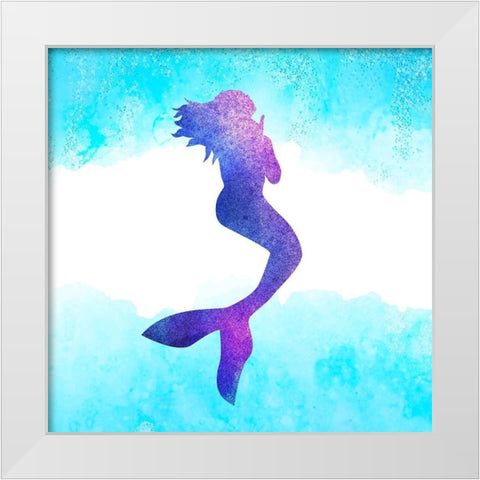 Always Be a Mermaid 1 White Modern Wood Framed Art Print by Kimberly, Allen