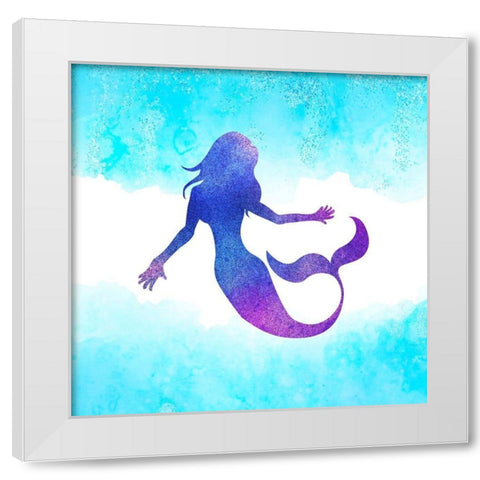 Always Be a Mermaid 3 White Modern Wood Framed Art Print by Kimberly, Allen