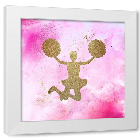 Cheer 1 White Modern Wood Framed Art Print by Kimberly, Allen