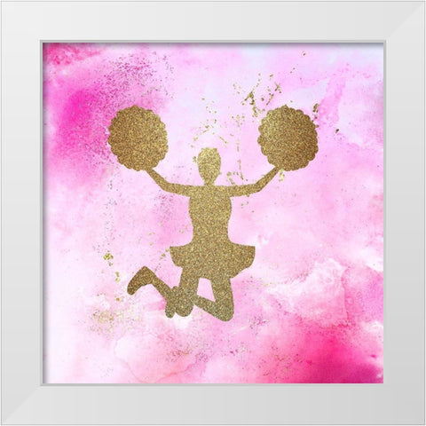 Cheer 1 White Modern Wood Framed Art Print by Kimberly, Allen