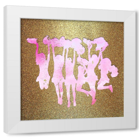 Cheer 2 White Modern Wood Framed Art Print by Kimberly, Allen