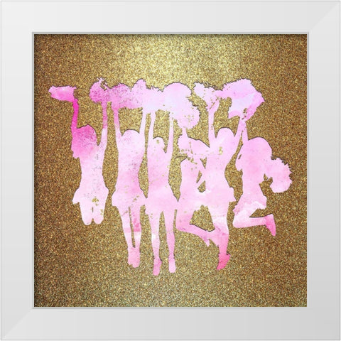 Cheer 2 White Modern Wood Framed Art Print by Kimberly, Allen