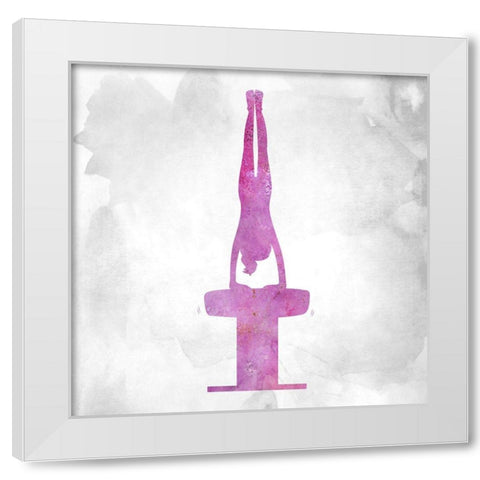 Gymnastics 1 White Modern Wood Framed Art Print by Kimberly, Allen