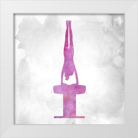 Gymnastics 1 White Modern Wood Framed Art Print by Kimberly, Allen