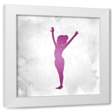 Gymnastics 2 White Modern Wood Framed Art Print by Kimberly, Allen