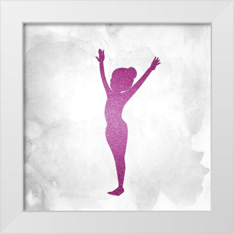 Gymnastics 2 White Modern Wood Framed Art Print by Kimberly, Allen