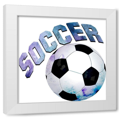 Soccer Girl 1 White Modern Wood Framed Art Print by Kimberly, Allen
