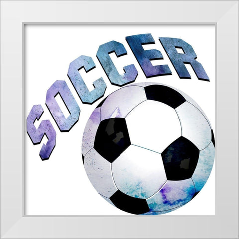 Soccer Girl 1 White Modern Wood Framed Art Print by Kimberly, Allen