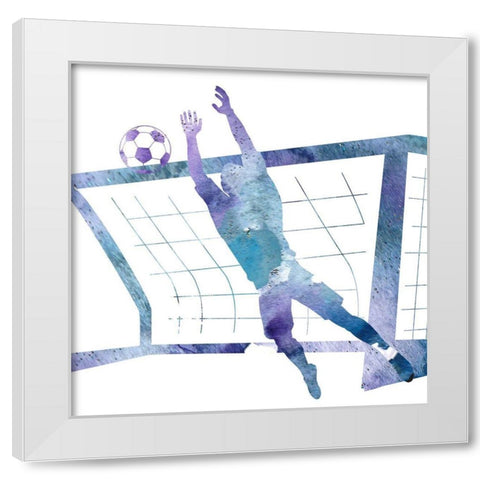 Soccer Girl 2 White Modern Wood Framed Art Print by Kimberly, Allen