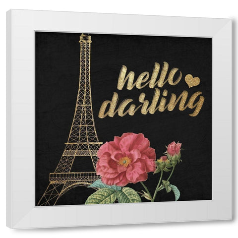 Darling 3 White Modern Wood Framed Art Print by Kimberly, Allen