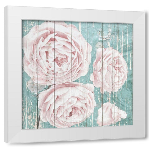 On Teal 1 White Modern Wood Framed Art Print by Kimberly, Allen