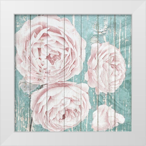 On Teal 1 White Modern Wood Framed Art Print by Kimberly, Allen