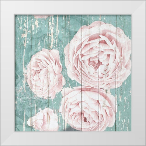 On Teal 2 White Modern Wood Framed Art Print by Kimberly, Allen