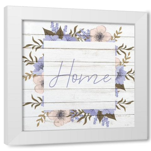Home White Modern Wood Framed Art Print by Kimberly, Allen