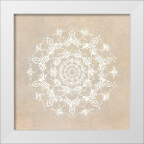 Mandala Animal 1 White Modern Wood Framed Art Print by Kimberly, Allen