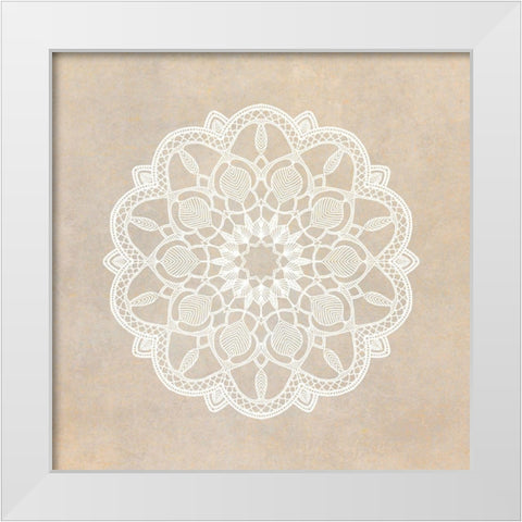 Mandala Animal 3 White Modern Wood Framed Art Print by Kimberly, Allen