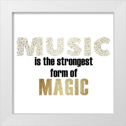 Music 2 White Modern Wood Framed Art Print by Kimberly, Allen