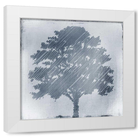Frosted Tree Silhouette 2 White Modern Wood Framed Art Print by Allen, Kimberly