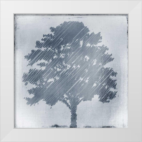 Frosted Tree Silhouette 2 White Modern Wood Framed Art Print by Allen, Kimberly