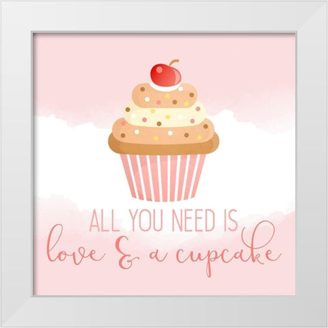 Sweet 1 White Modern Wood Framed Art Print by Kimberly, Allen