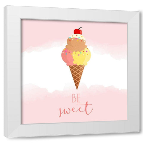 Sweet 2 White Modern Wood Framed Art Print by Kimberly, Allen