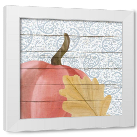 Paisley Fall 1 White Modern Wood Framed Art Print by Kimberly, Allen