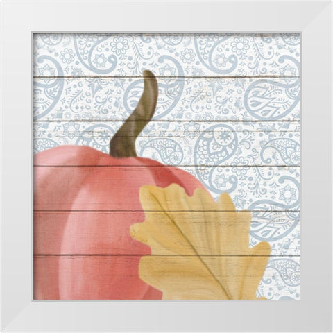 Paisley Fall 1 White Modern Wood Framed Art Print by Kimberly, Allen