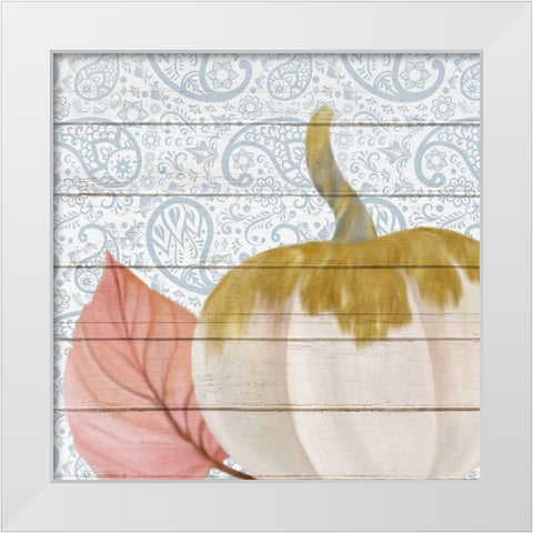Paisley Fall 2 White Modern Wood Framed Art Print by Kimberly, Allen