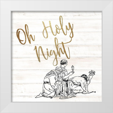 Oh Holy Night Wisemen V2 White Modern Wood Framed Art Print by Allen, Kimberly