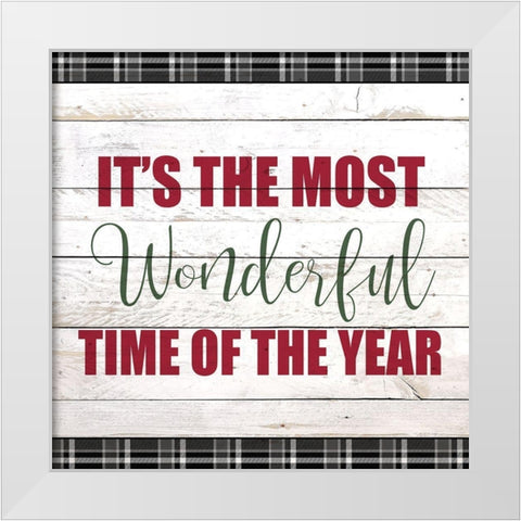 Wonderful Time White Modern Wood Framed Art Print by Kimberly, Allen