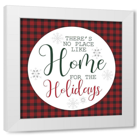 Home Holidays White Modern Wood Framed Art Print by Allen, Kimberly