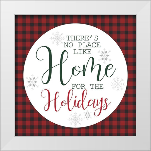 Home Holidays White Modern Wood Framed Art Print by Allen, Kimberly