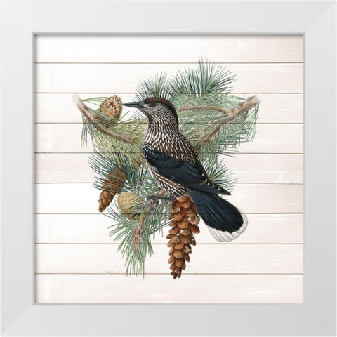Winter Bird 3 White Modern Wood Framed Art Print by Kimberly, Allen