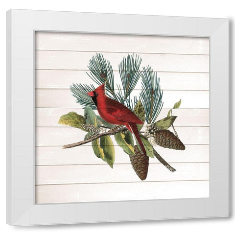Winter Bird 4 White Modern Wood Framed Art Print by Kimberly, Allen