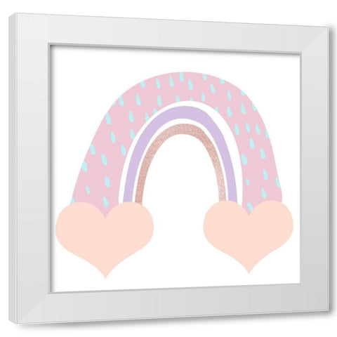 Pastel Rainbow 1 White Modern Wood Framed Art Print by Kimberly, Allen