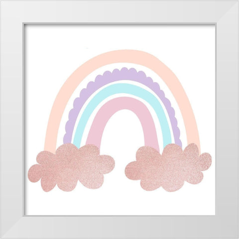 Pastel Rainbow 2 White Modern Wood Framed Art Print by Kimberly, Allen