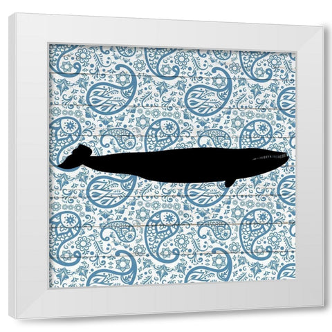 Whale Tail 3 White Modern Wood Framed Art Print by Kimberly, Allen