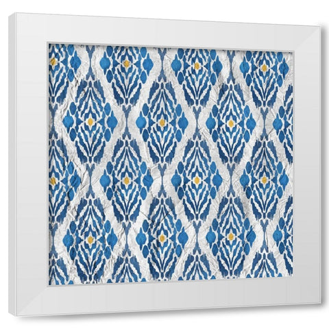 Ikat 3 White Modern Wood Framed Art Print by Kimberly, Allen