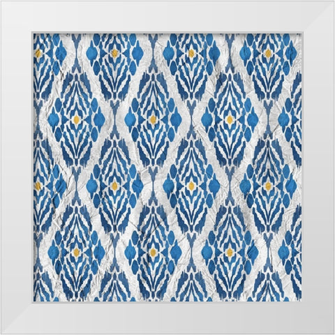 Ikat 3 White Modern Wood Framed Art Print by Kimberly, Allen
