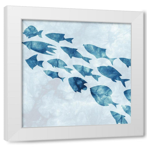 School of Fish 2 White Modern Wood Framed Art Print by Kimberly, Allen