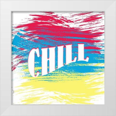 Chill White Modern Wood Framed Art Print by Kimberly, Allen