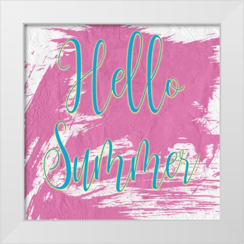 Summer Vibes 4 White Modern Wood Framed Art Print by Kimberly, Allen