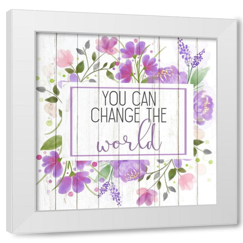 You Can White Modern Wood Framed Art Print by Kimberly, Allen