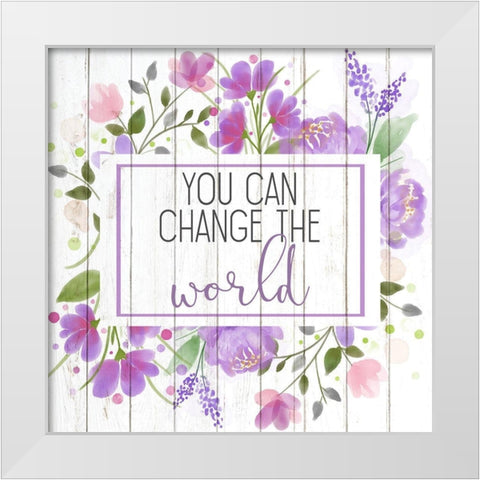 You Can White Modern Wood Framed Art Print by Kimberly, Allen