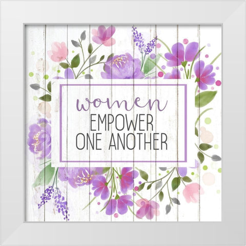 Women Empower White Modern Wood Framed Art Print by Kimberly, Allen