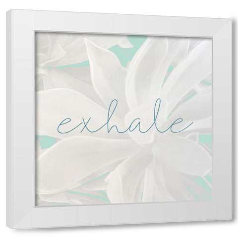 Exhale White Modern Wood Framed Art Print by Kimberly, Allen